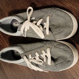 Keds Gray and White Low-Top Sneakers